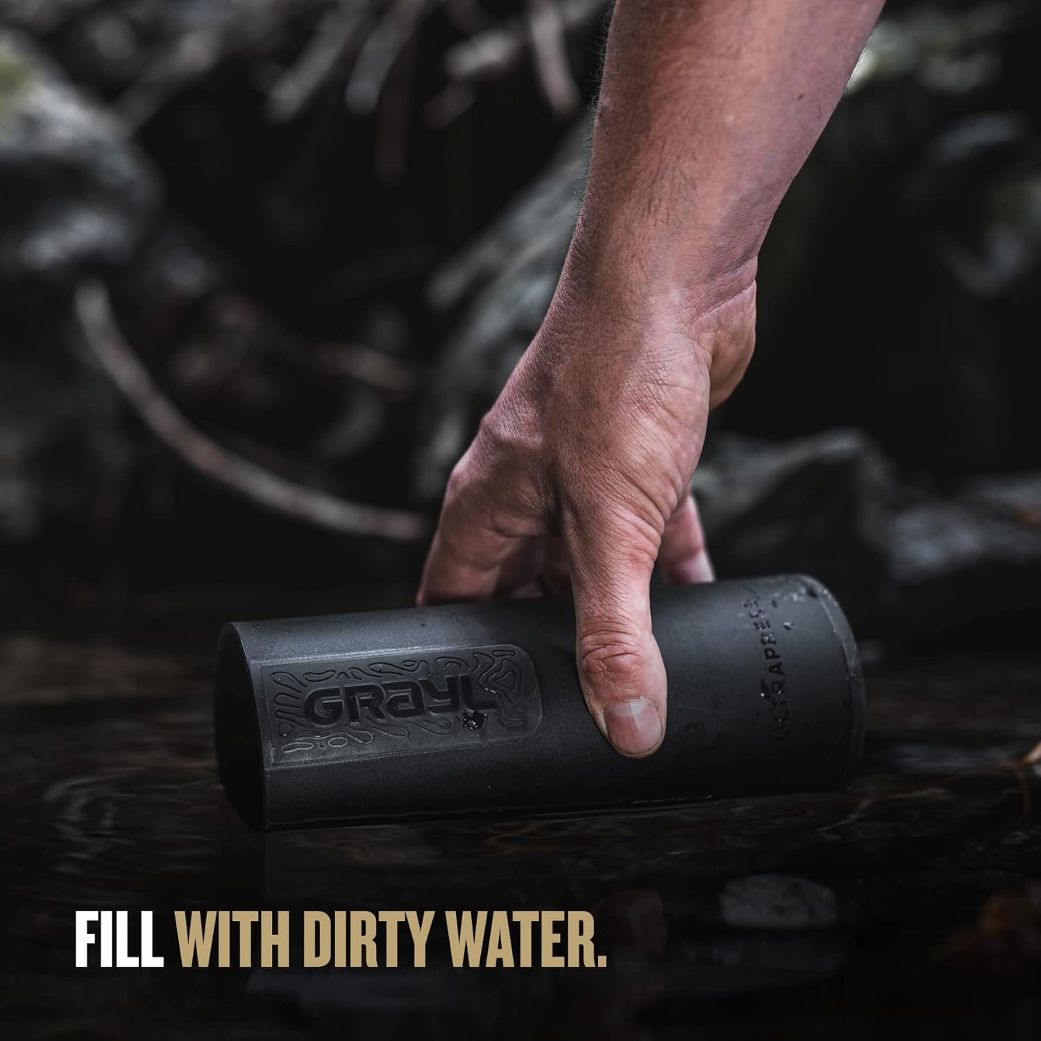 Grayl UltraPress 500ml - Filtro Acqua Potabile, Covert Black - immagine 3