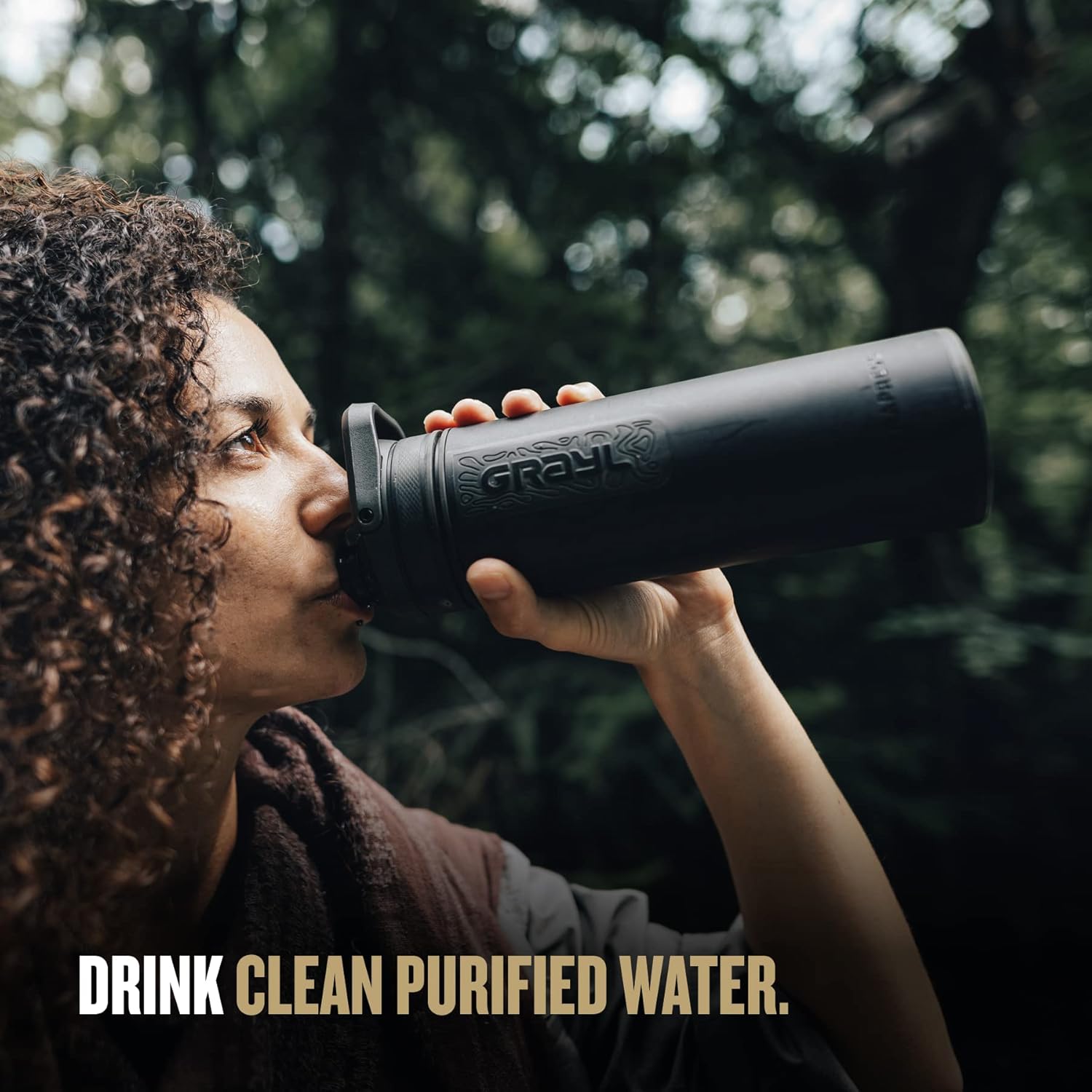 Grayl UltraPress 500ml - Filtro Acqua Potabile, Covert Black - immagine 5