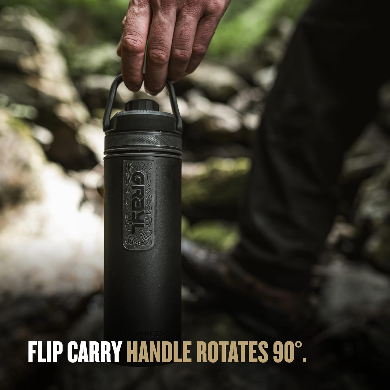 Grayl UltraPress 500ml - Filtro Acqua Potabile, Covert Black - immagine 6