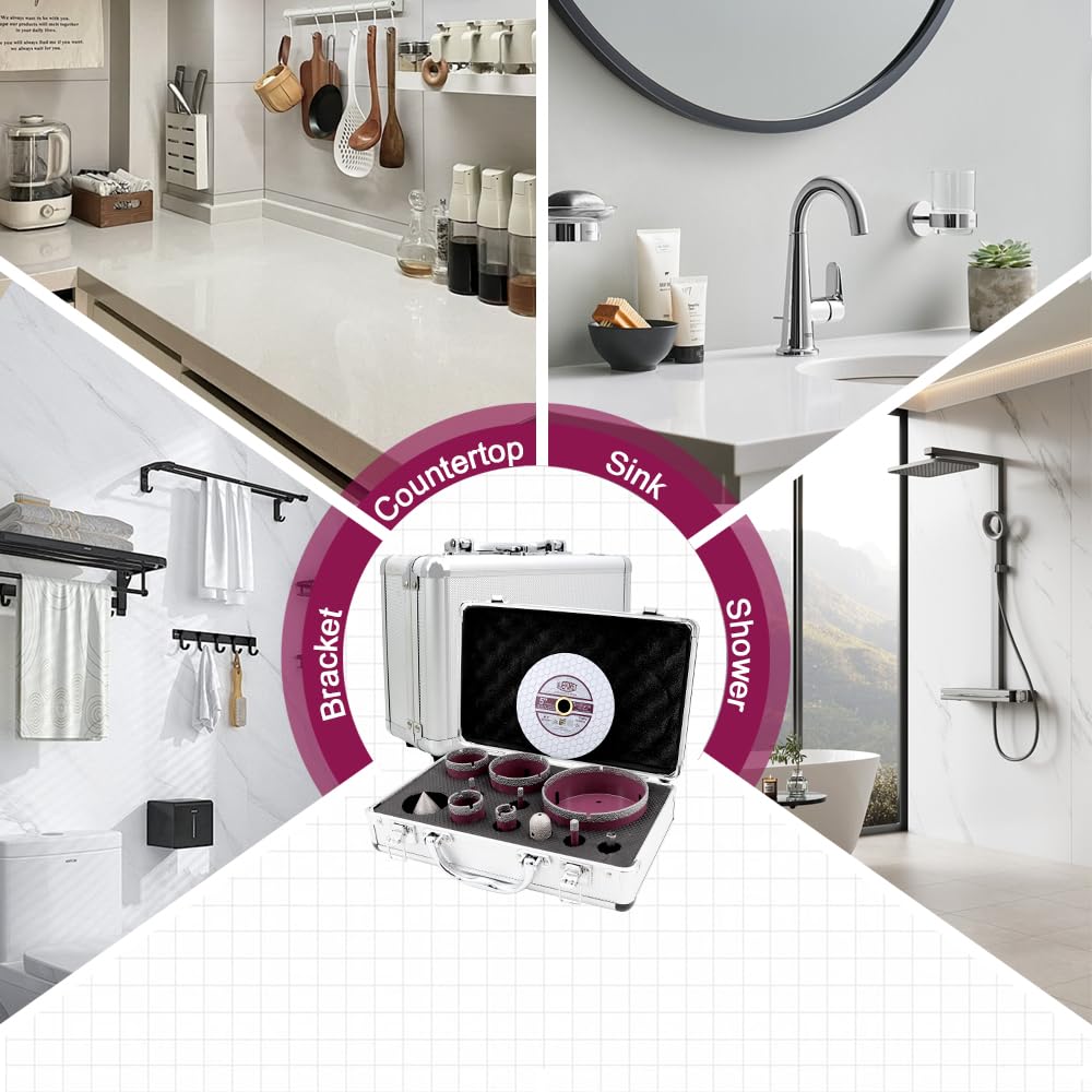 Queforet Punte Diamantate Gres Porcellanato 12 Pezzi - immagine 5