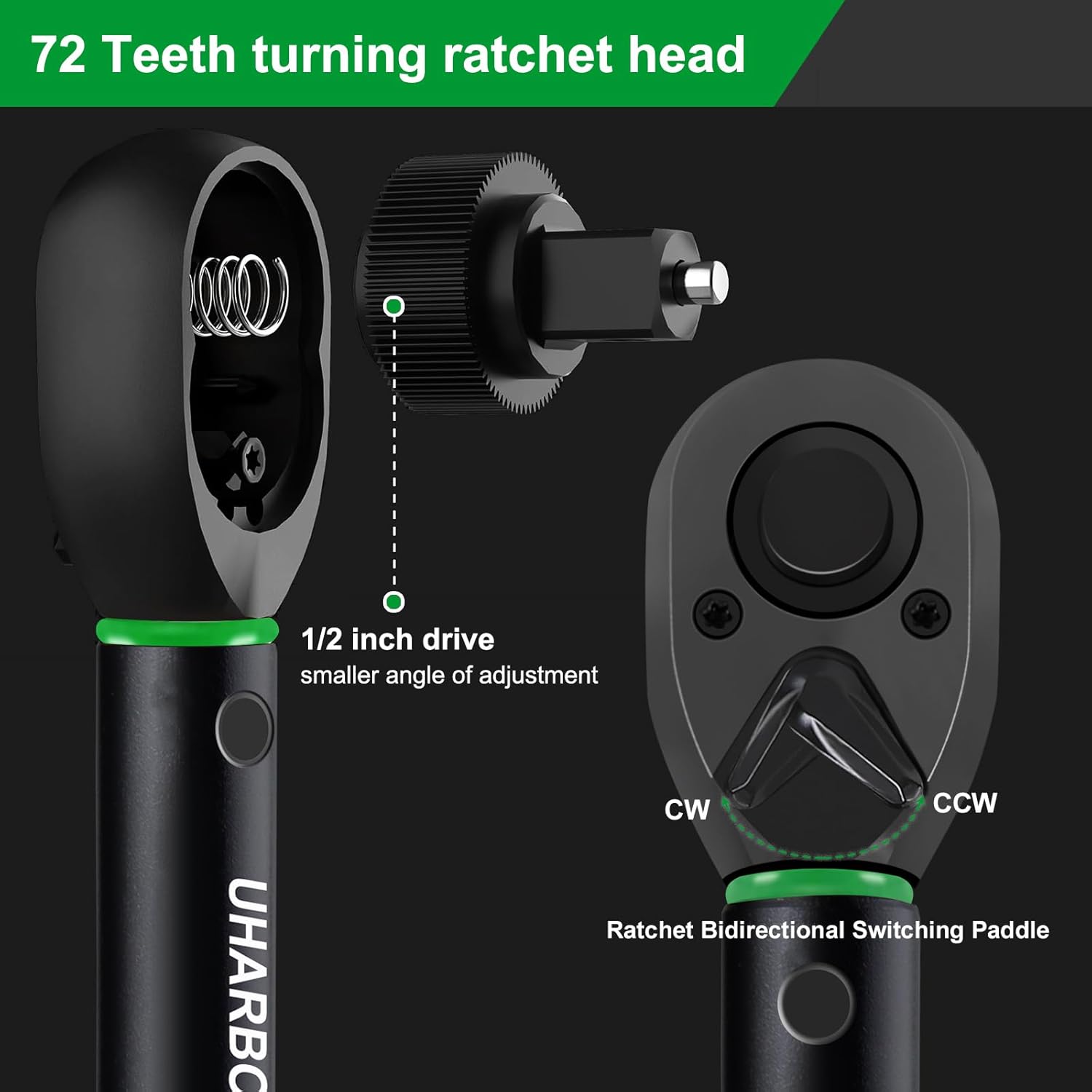 Chiave Dinamometrica per Auto 1/2" Bidirezionale 50-350Nm - immagine 5