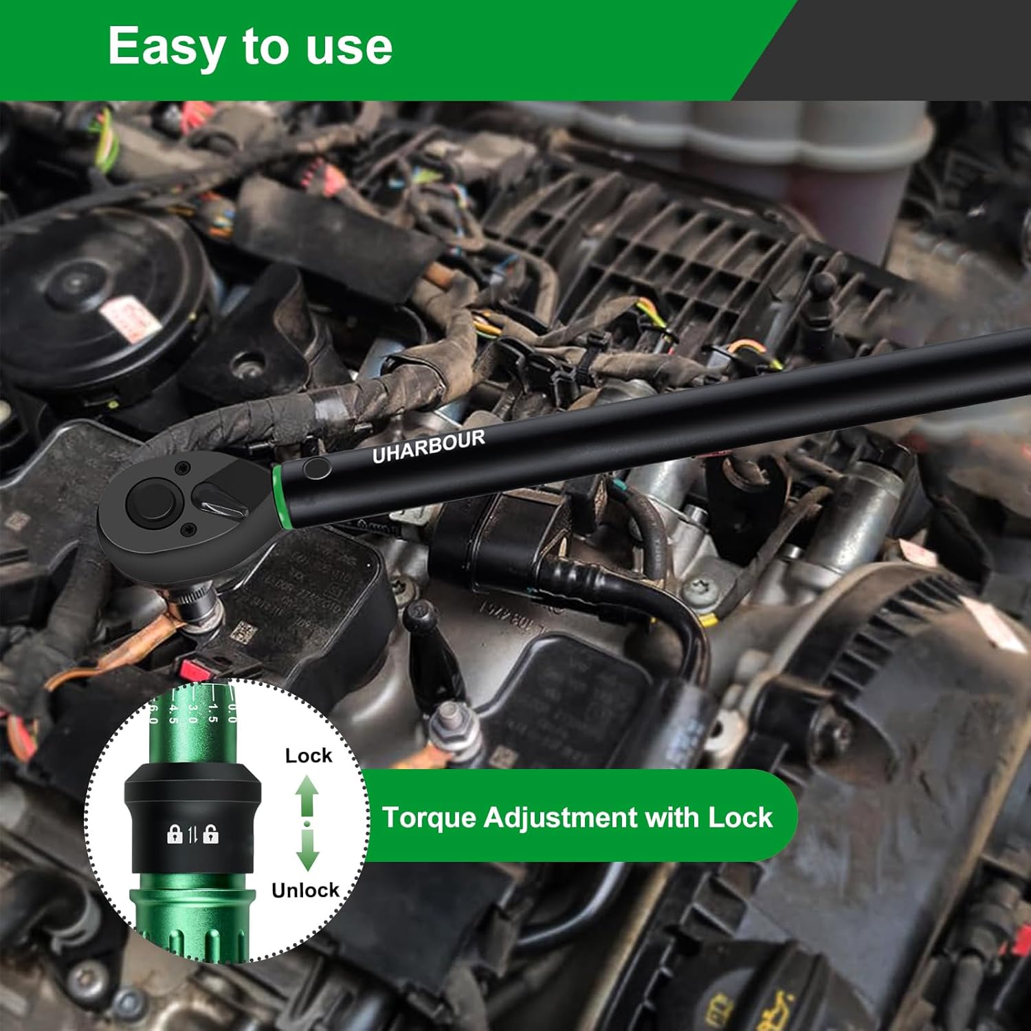 Chiave Dinamometrica per Auto 1/2" Bidirezionale 50-350Nm - immagine 6