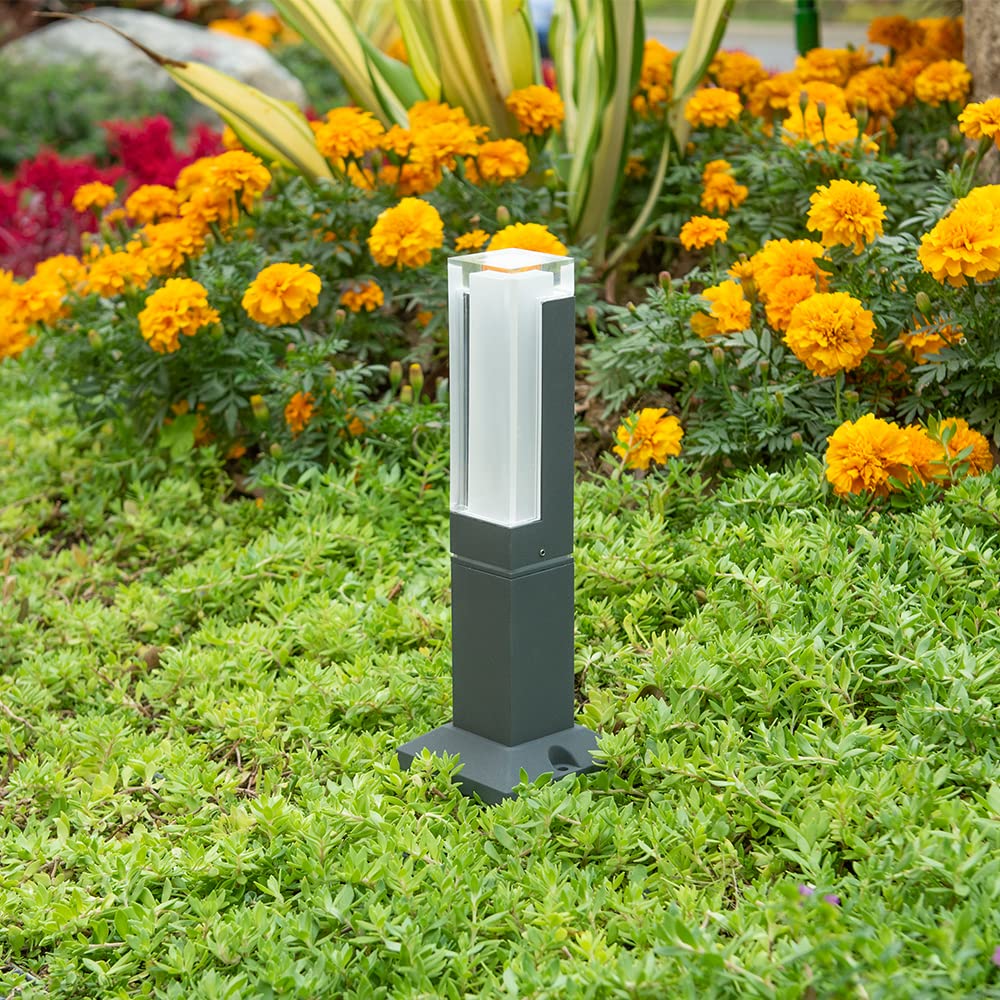 Lampade LED da Giardino Esterno 7W COB 30cm, Grigio
