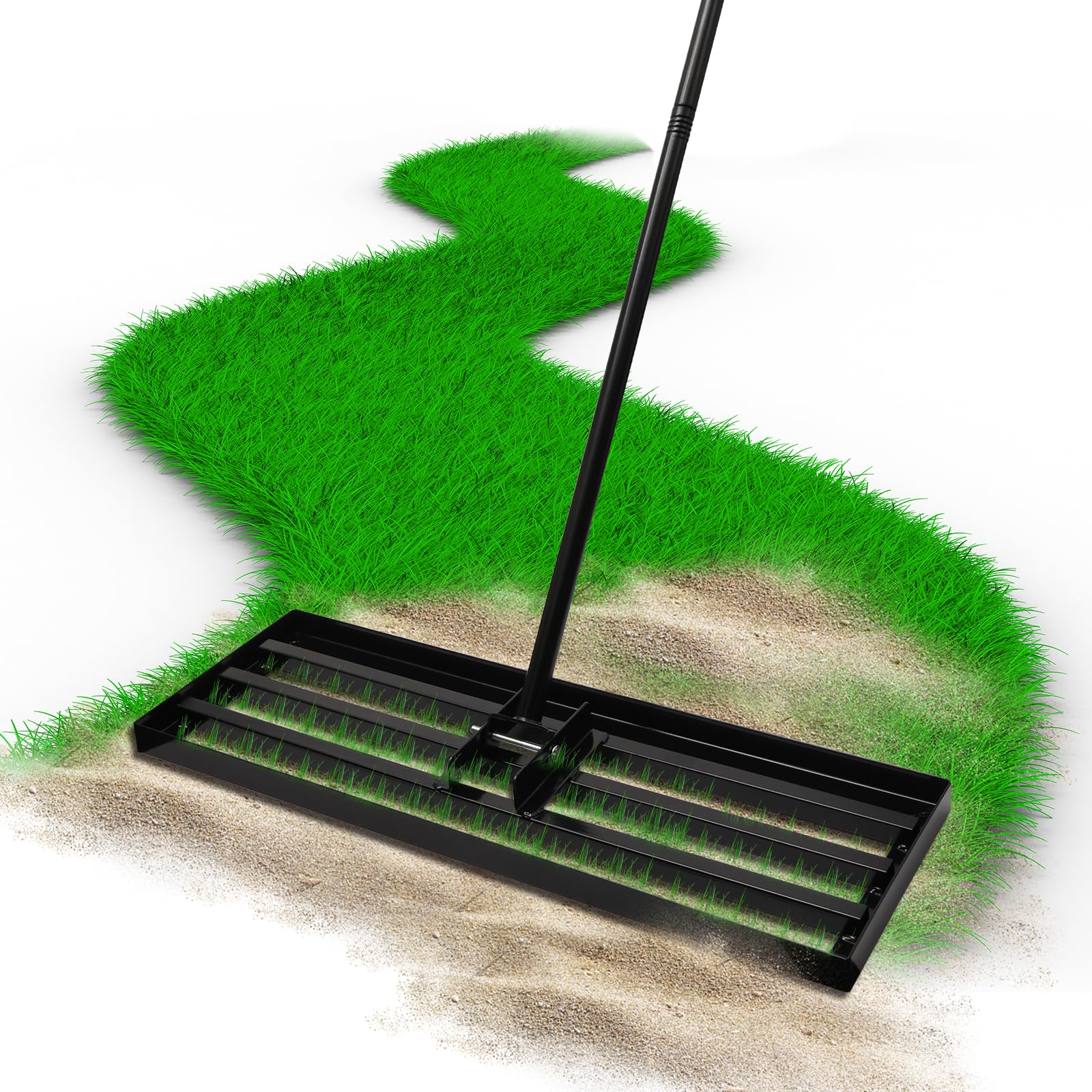 Rastrello per Livellamento Prato 183x41x25 CM