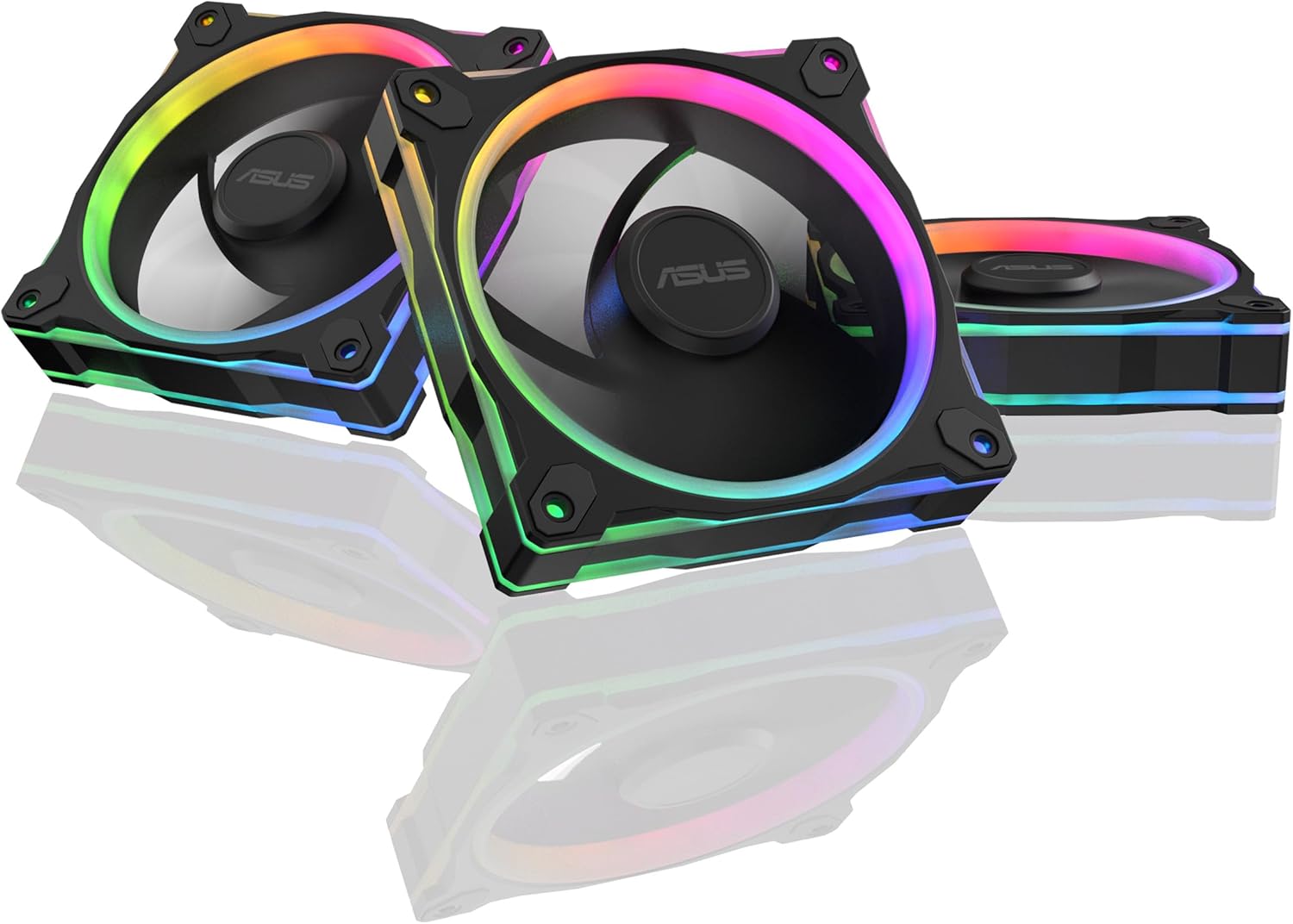 Asus Prime MR120 ARGB - Ventola per Case 120mm, 3 Pezzi, Nero - immagine 1