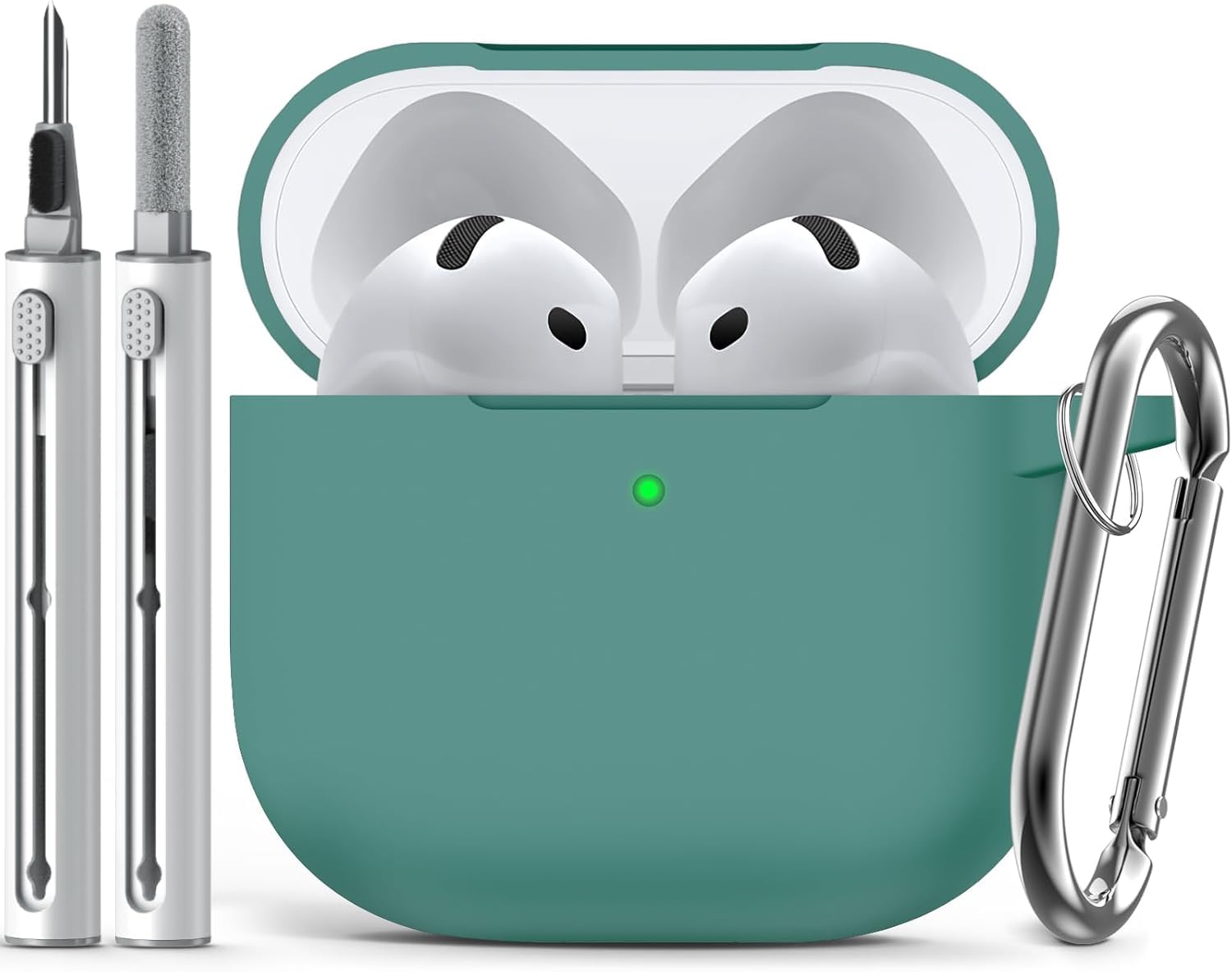 Inesore - Cover Protettiva Silicone per Airpods 4, Verde