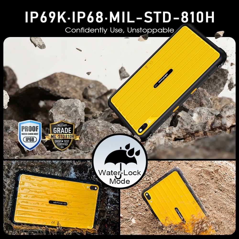 Ulefone Rugking Pad Pro 4G - Tablet Robusto 8.0" Nero - immagine 2