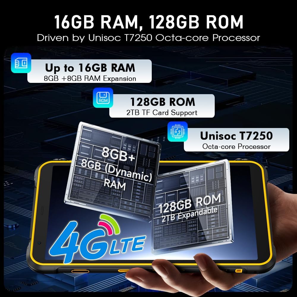 Ulefone Rugking Pad Pro 4G - Tablet Robusto 8.0" Nero - immagine 3