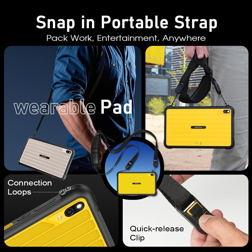 Ulefone Rugking Pad Pro 4G - Tablet Robusto 8.0" Nero - immagine 8