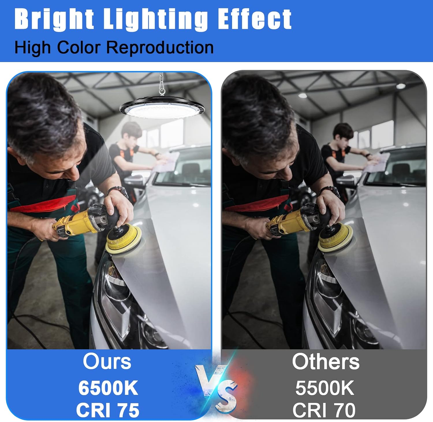 DIKHEE Faretto LED UFO High Bay 100W IP65 - immagine 4