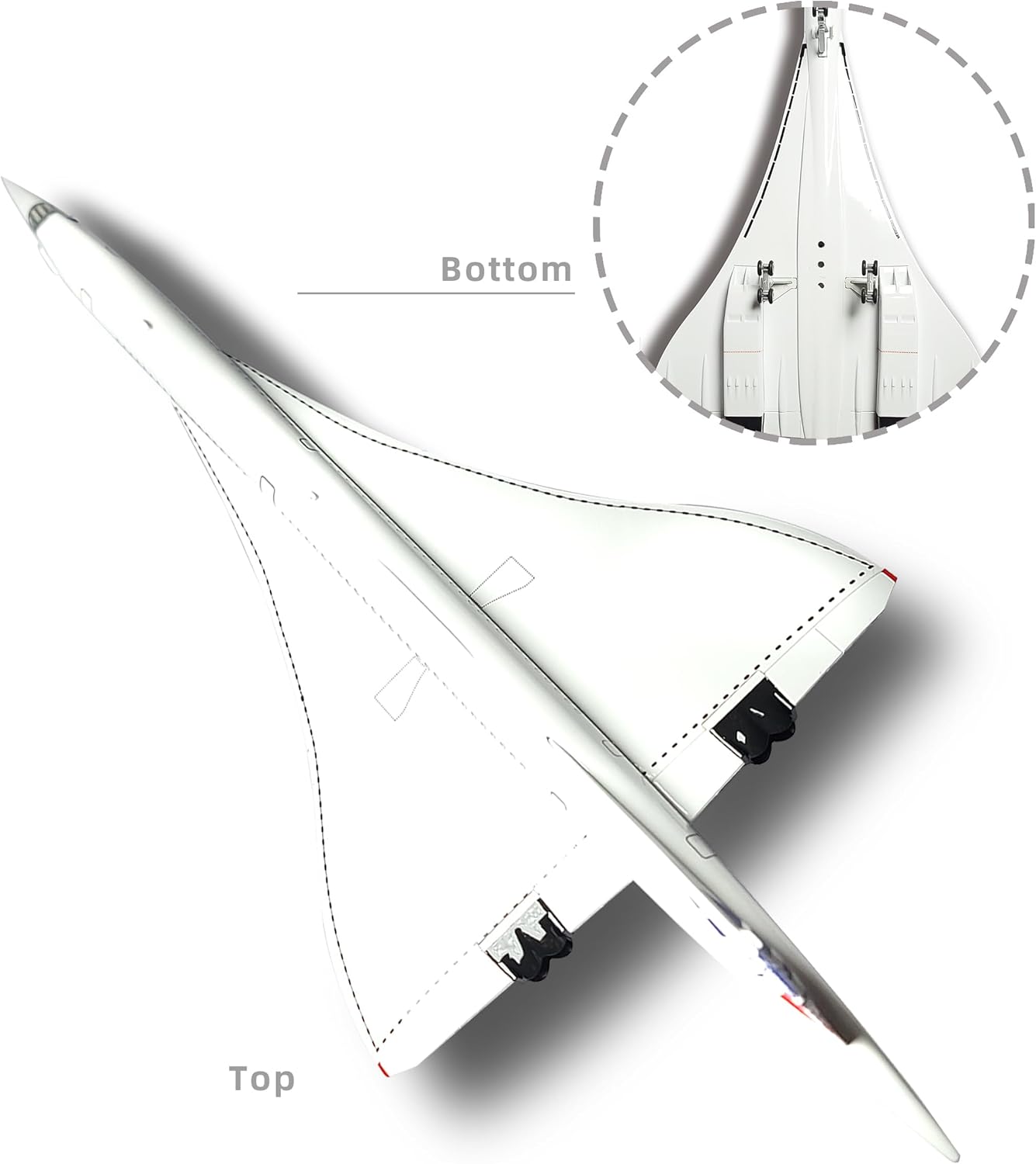 SEBUNAS Concorde Modello Aereo Metallo Diecast 1/125 - immagine 5