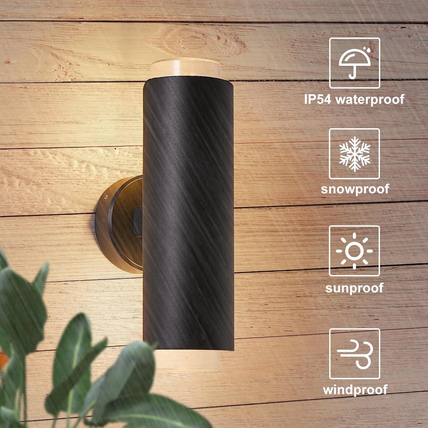 Celavy Lampada da Esterno Nera Rotonda IP54 - immagine 4