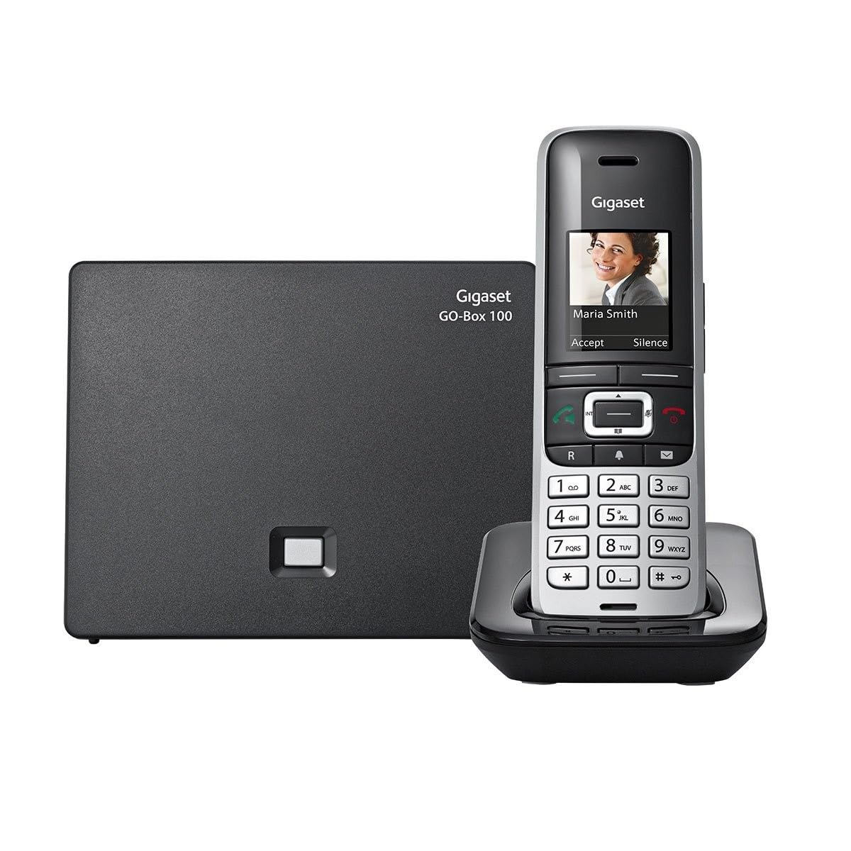 Gigaset Segreteria telefonica Premium 100 A GO e VoIP Platin/nero.