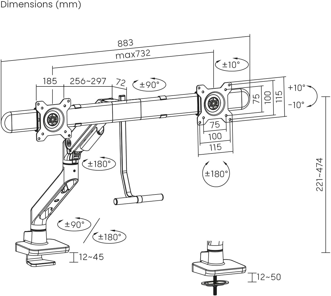 my wall HL59L - Supporto da tavolo per monitor - immagine 5
