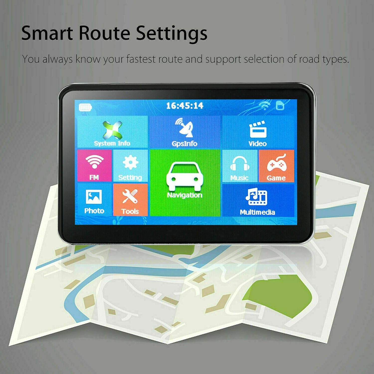 Riloer Navigatore GPS Auto 7 Pollici Touch Screen - immagine 5