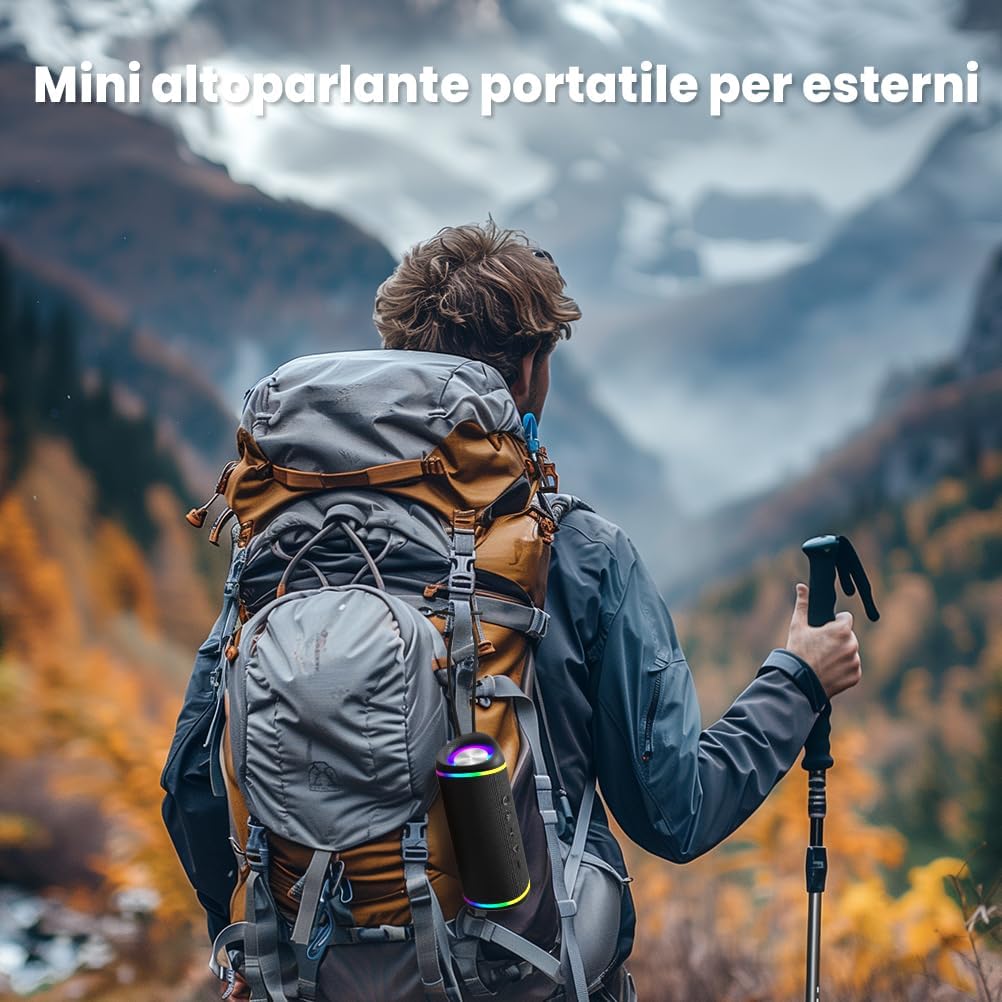 Rienok Cassa Bluetooth Potente Portatile 30W Impermeabile - immagine 8