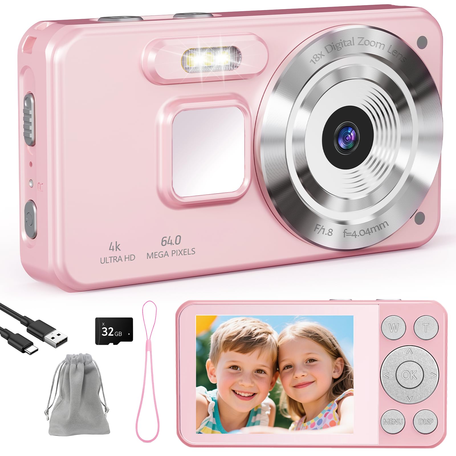 Herbyd Fotocamera Digitale 64MP con Video HD 1080P
