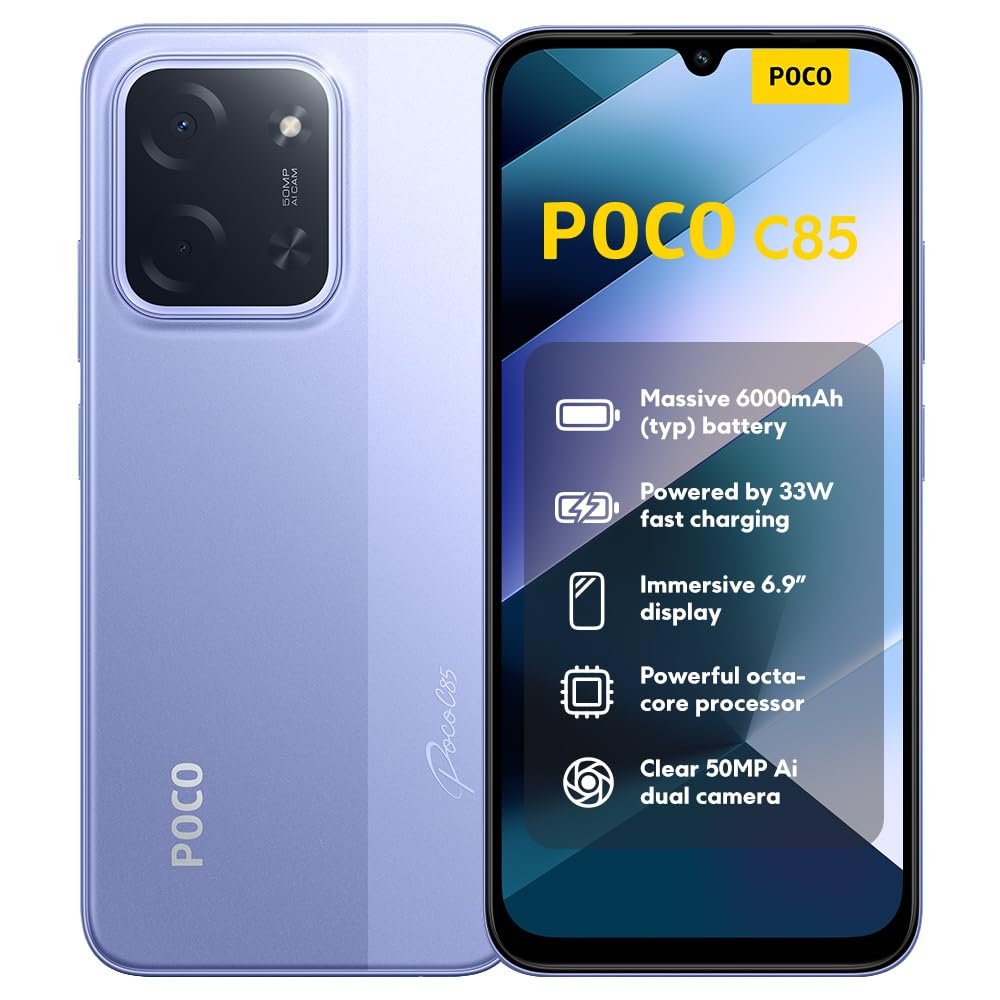 Xiaomi POCO C85 - Smartphone 8+256GB 6,9" Viola