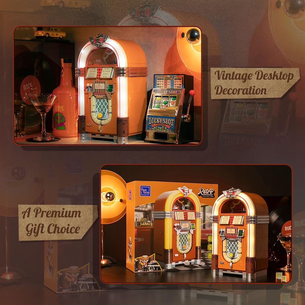 PANTASY Kit Jukebox Retrò con Moneta e Suono - immagine 6