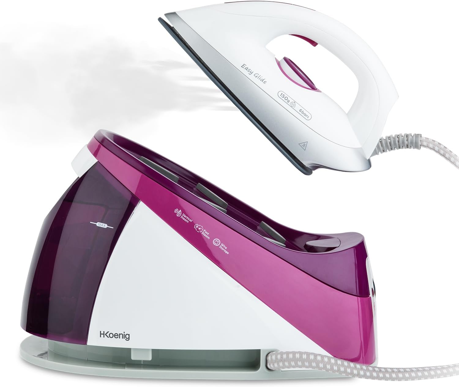 H.koenig Ferro da Stiro con Caldaia V26 2400W - immagine 3