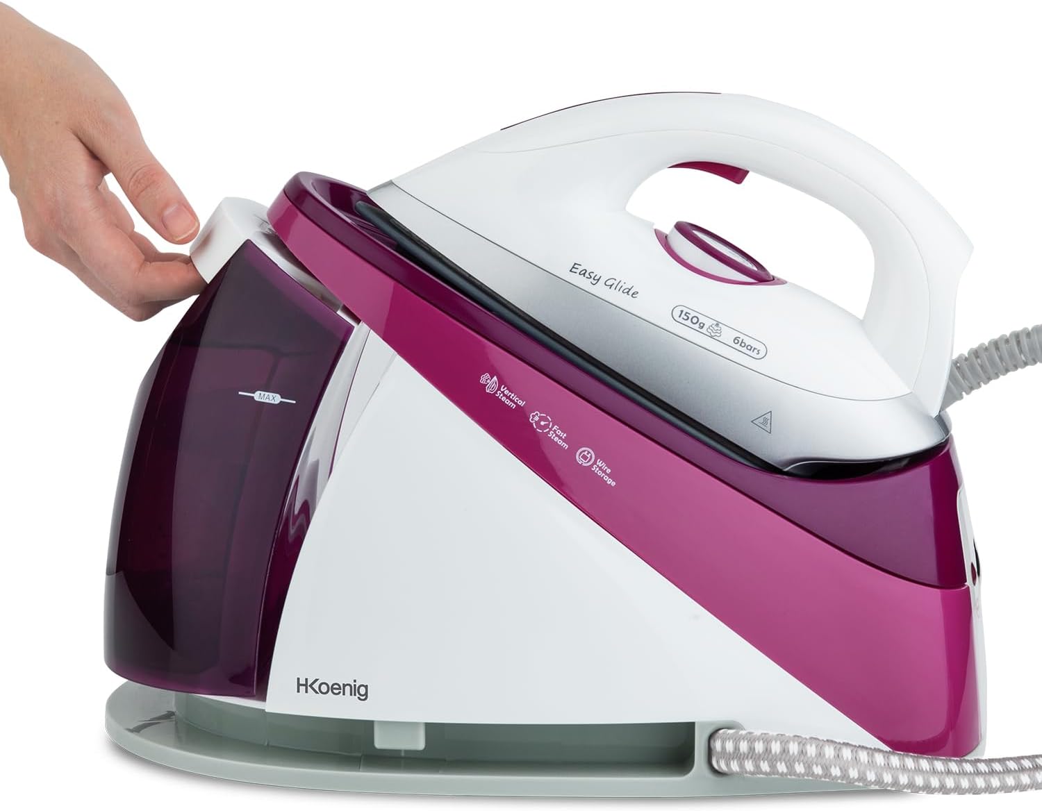 H.koenig Ferro da Stiro con Caldaia V26 2400W - immagine 4