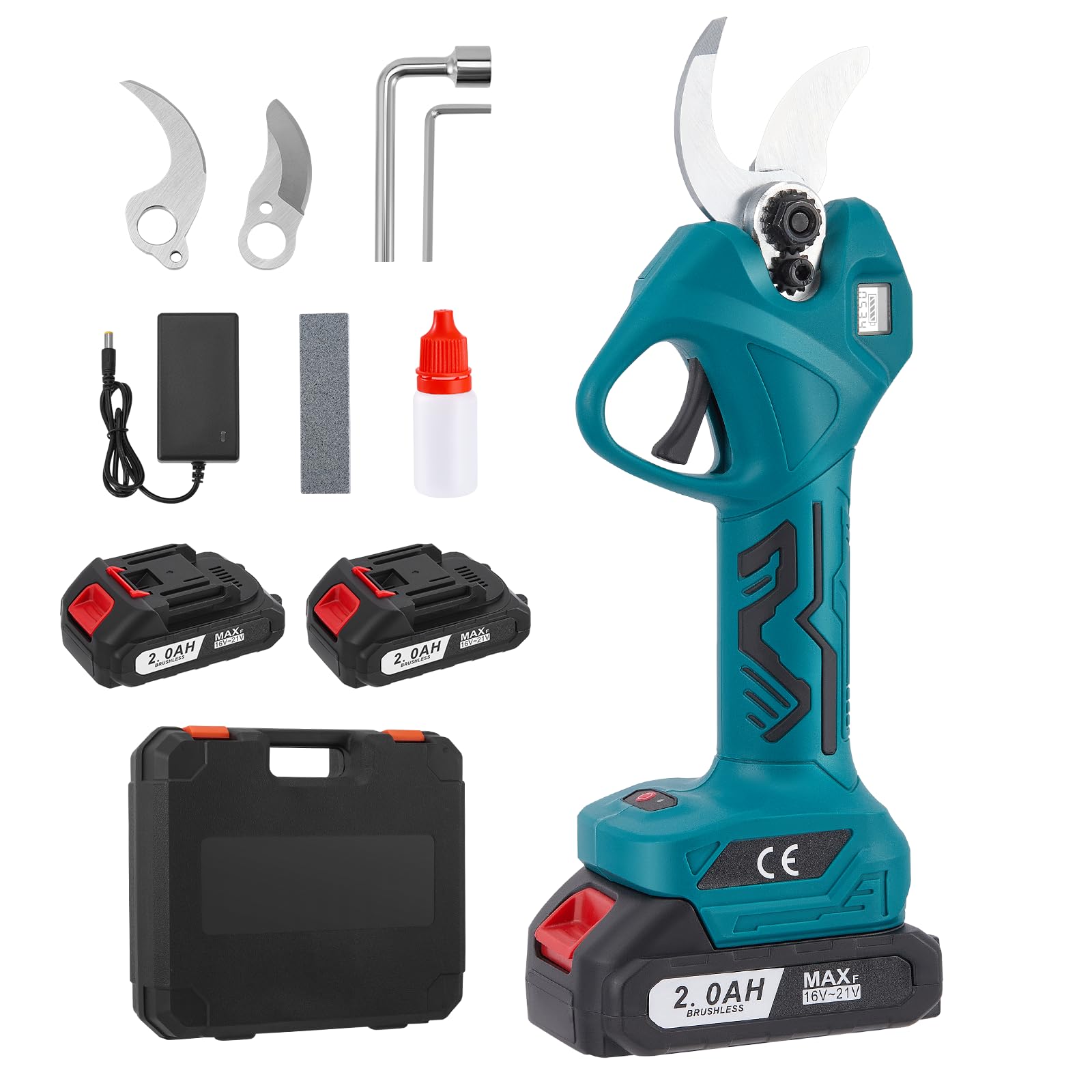 HIUYRF Forbici Potatura a Batteria 30mm con Motore Brushless