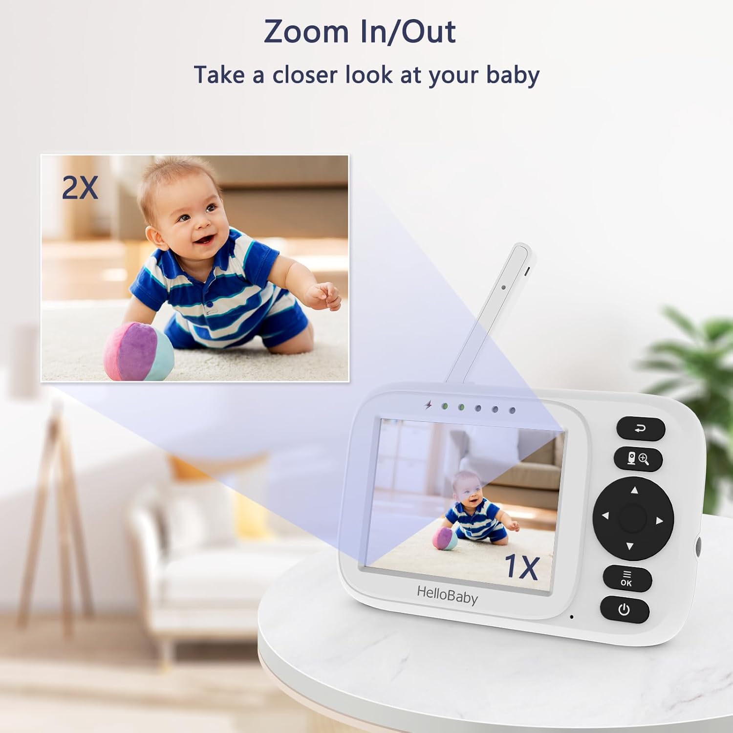 Hellobaby Baby Monitor Senza Wifi con Videocamera - immagine 8