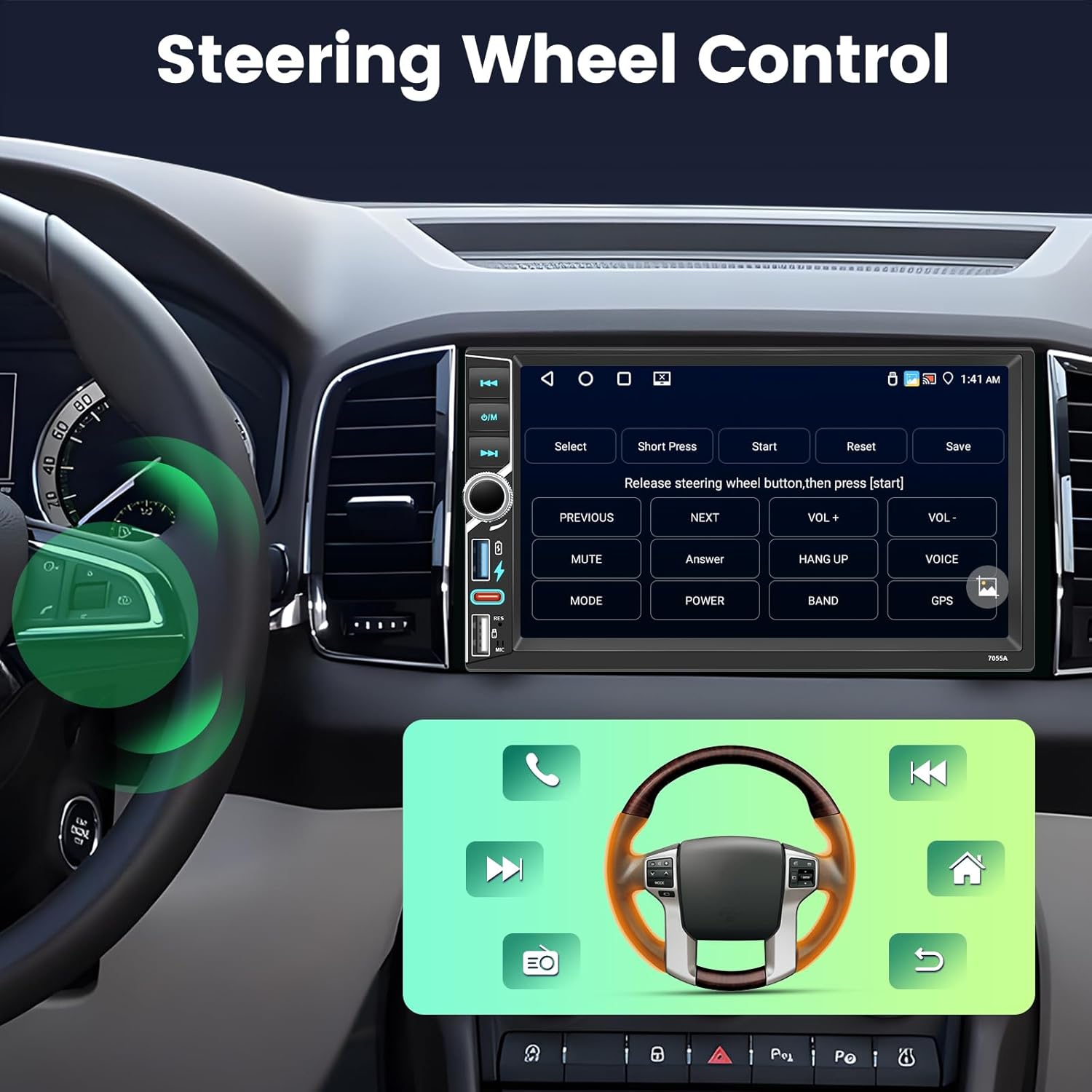 Nhopeew Autoradio Android 2 Din 7" con Carplay Wireless - immagine 5