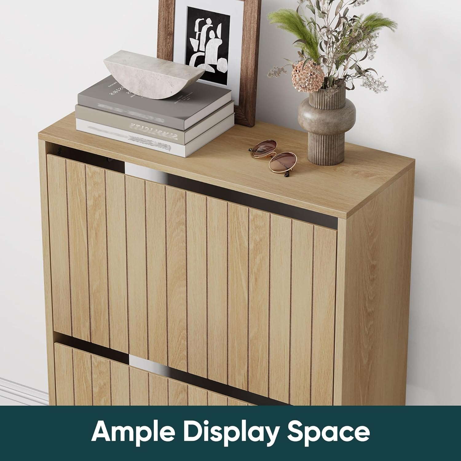 Semiocthome Scarpiera a 2 Ripiani in Legno 80x60x24cm - immagine 8