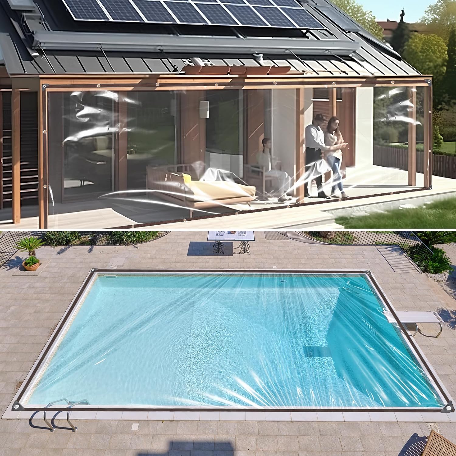 Bcbig Telone Impermeabile Trasparente 3x5m