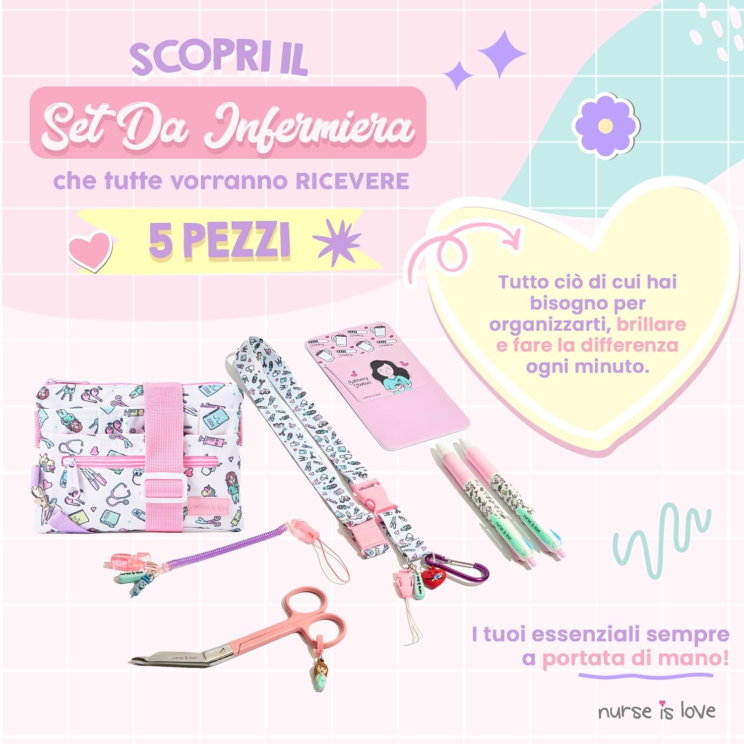 Nurse Is Love - Set Regalo Infermiera Originale (7 pz) - immagine 2