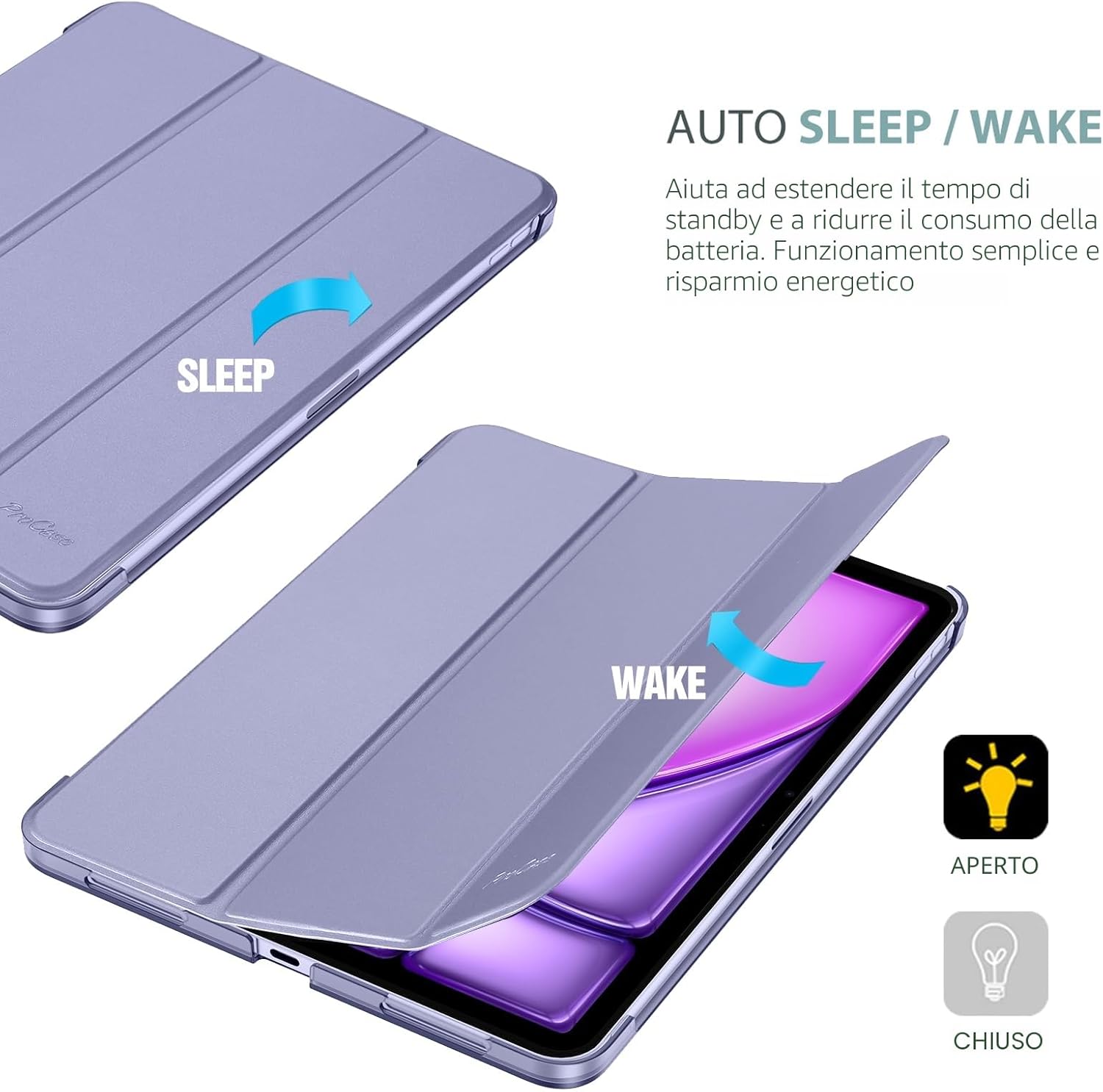 Procase Cover iPad Air 11" M3/M2 2025/2024 - Viola - immagine 7