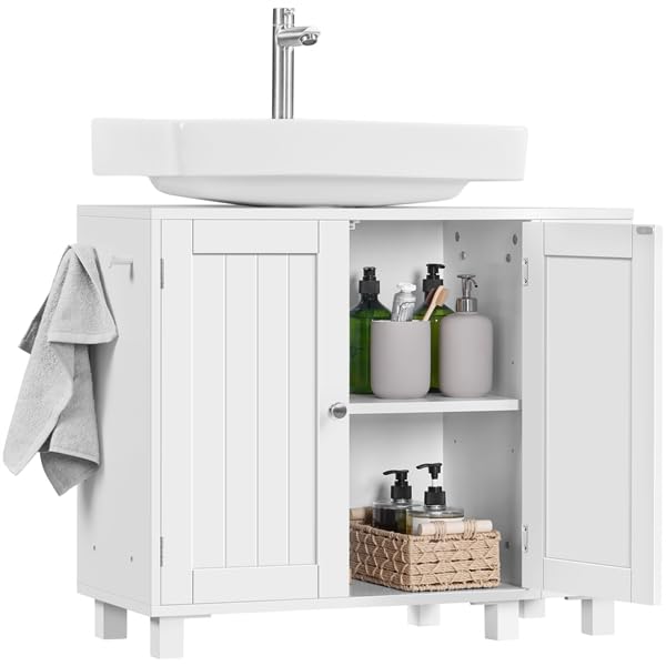 Yaheetech Mobile Sottolavabo Bagno 75x30x62 cm, Bianco