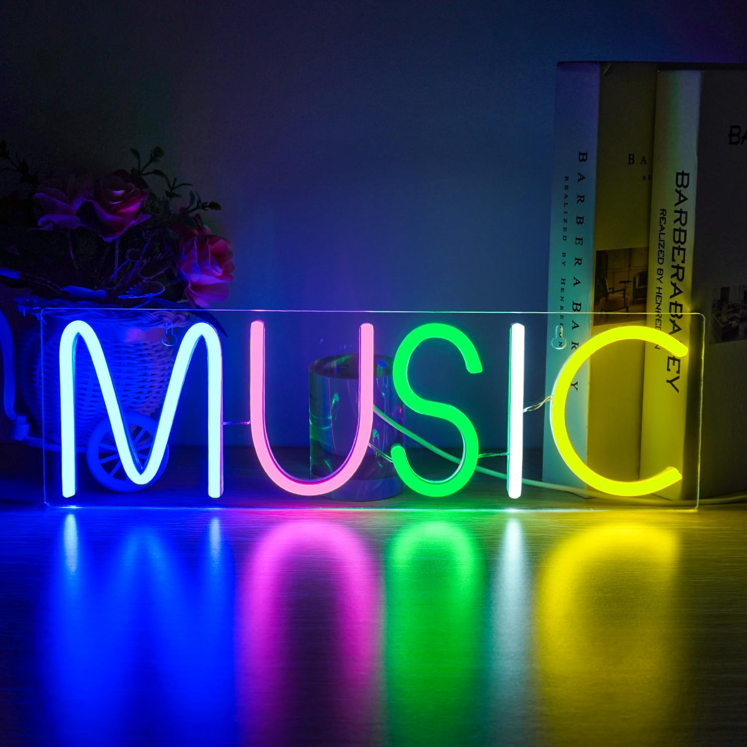 Neon Light Music - Insegna LED per Decorazione Parete