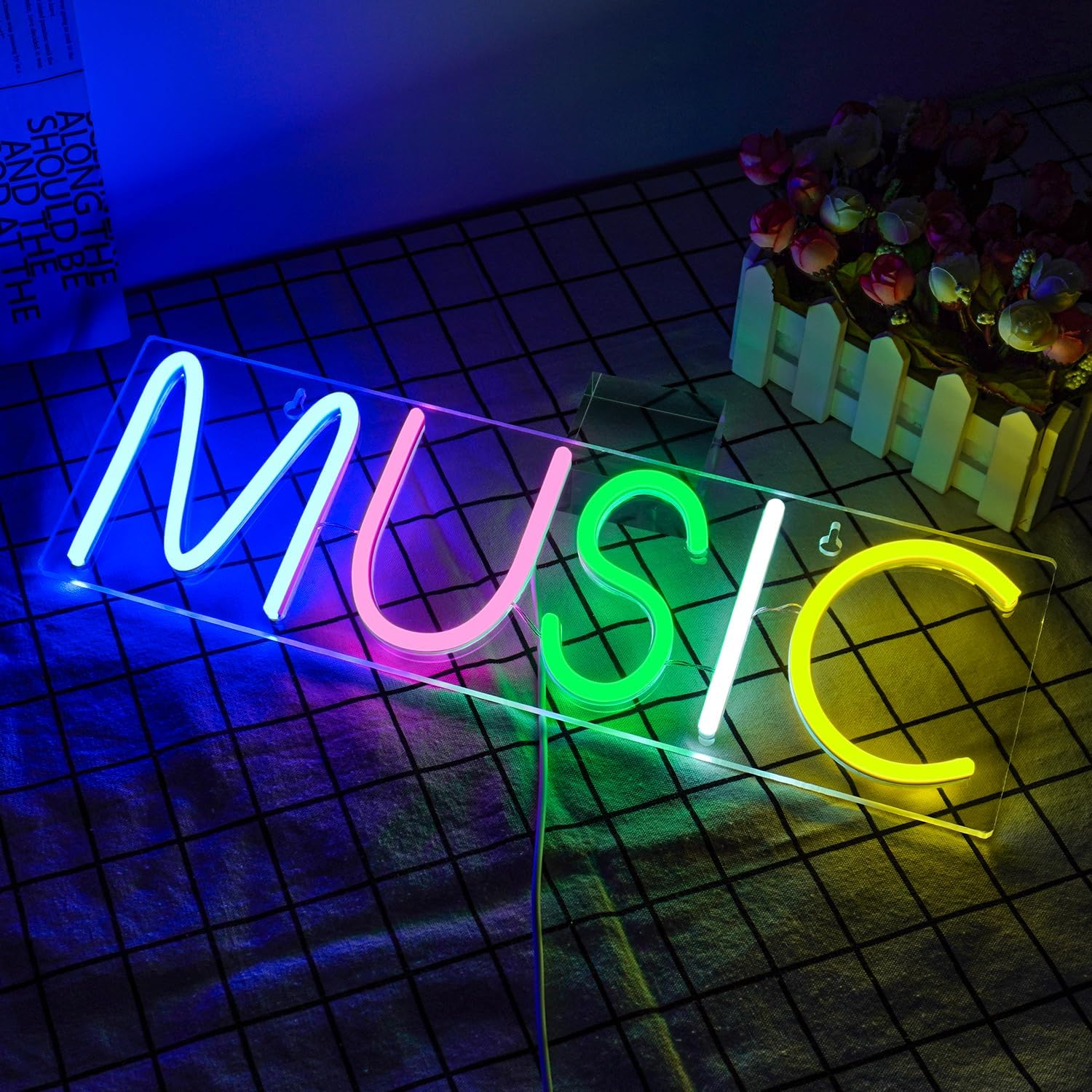 Neon Light Music - Insegna LED per Decorazione Parete - immagine 2