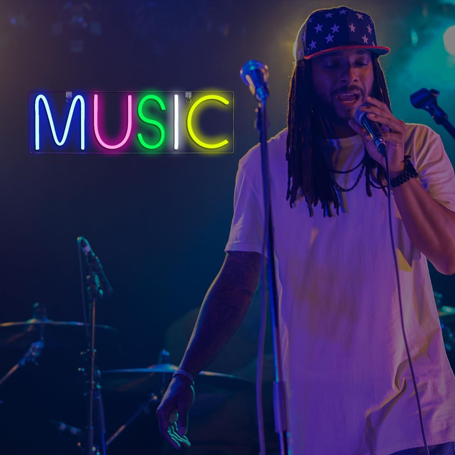 Neon Light Music - Insegna LED per Decorazione Parete - immagine 6