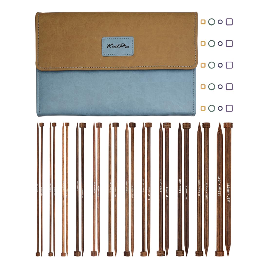 Knitpro Ginger Single Pointed Needle Set - 12 Paia