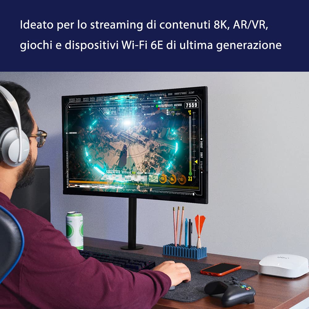 eero Pro 6E - Router Wi-Fi Mesh 2,5 Gbps (Confezione da 1) - immagine 5