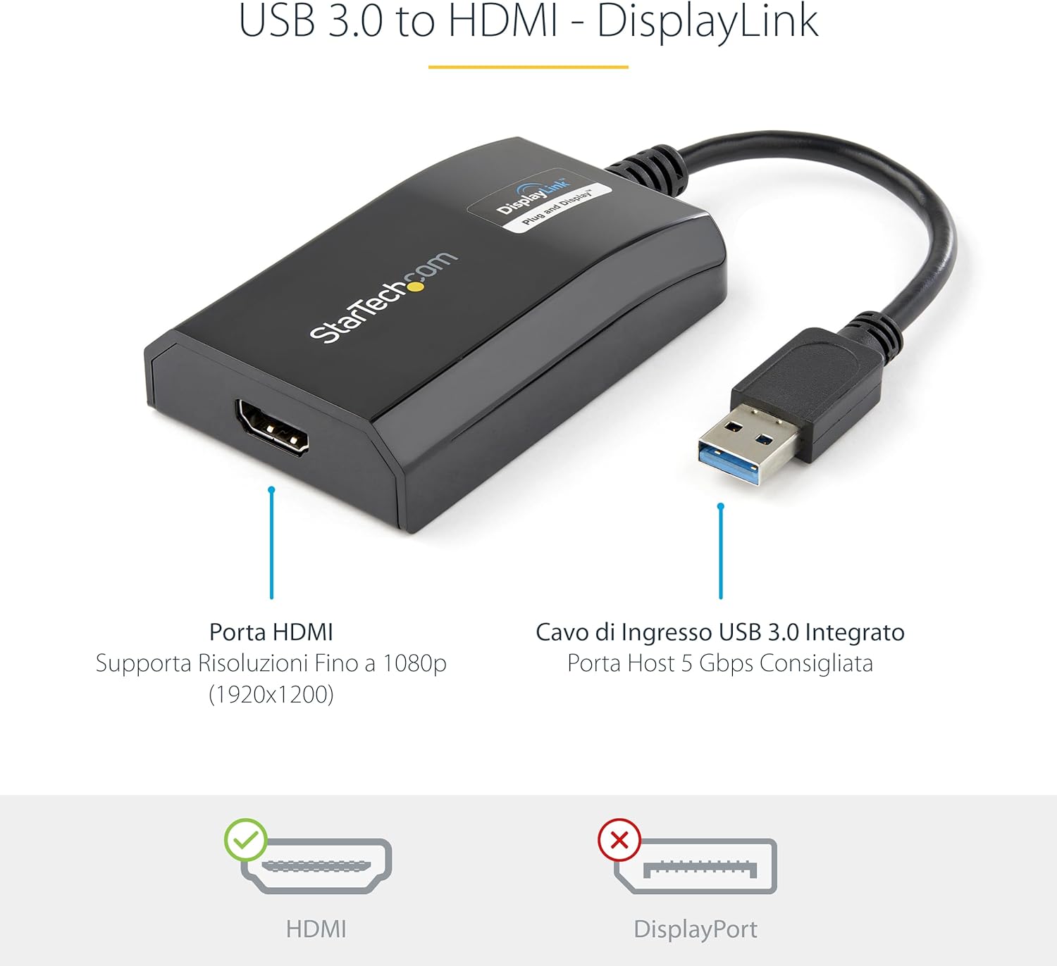Startech.com Adattatore USB 3.0 a HDMI 1080p - immagine 3
