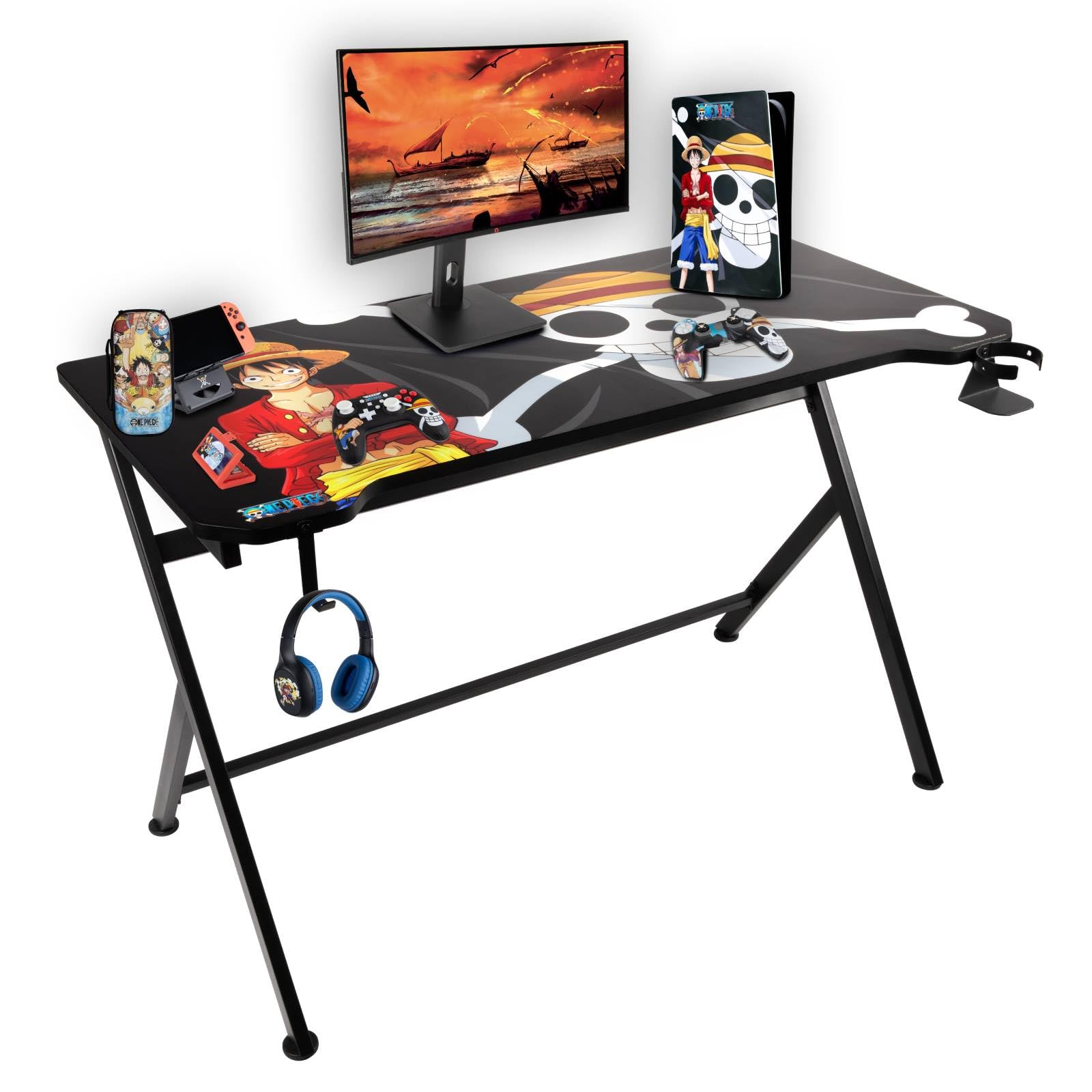 Konix One Piece - Scrivania Gaming 120x60,5x18cm