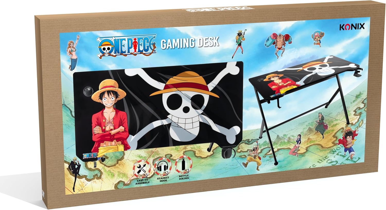 Konix One Piece - Scrivania Gaming 120x60,5x18cm - immagine 10