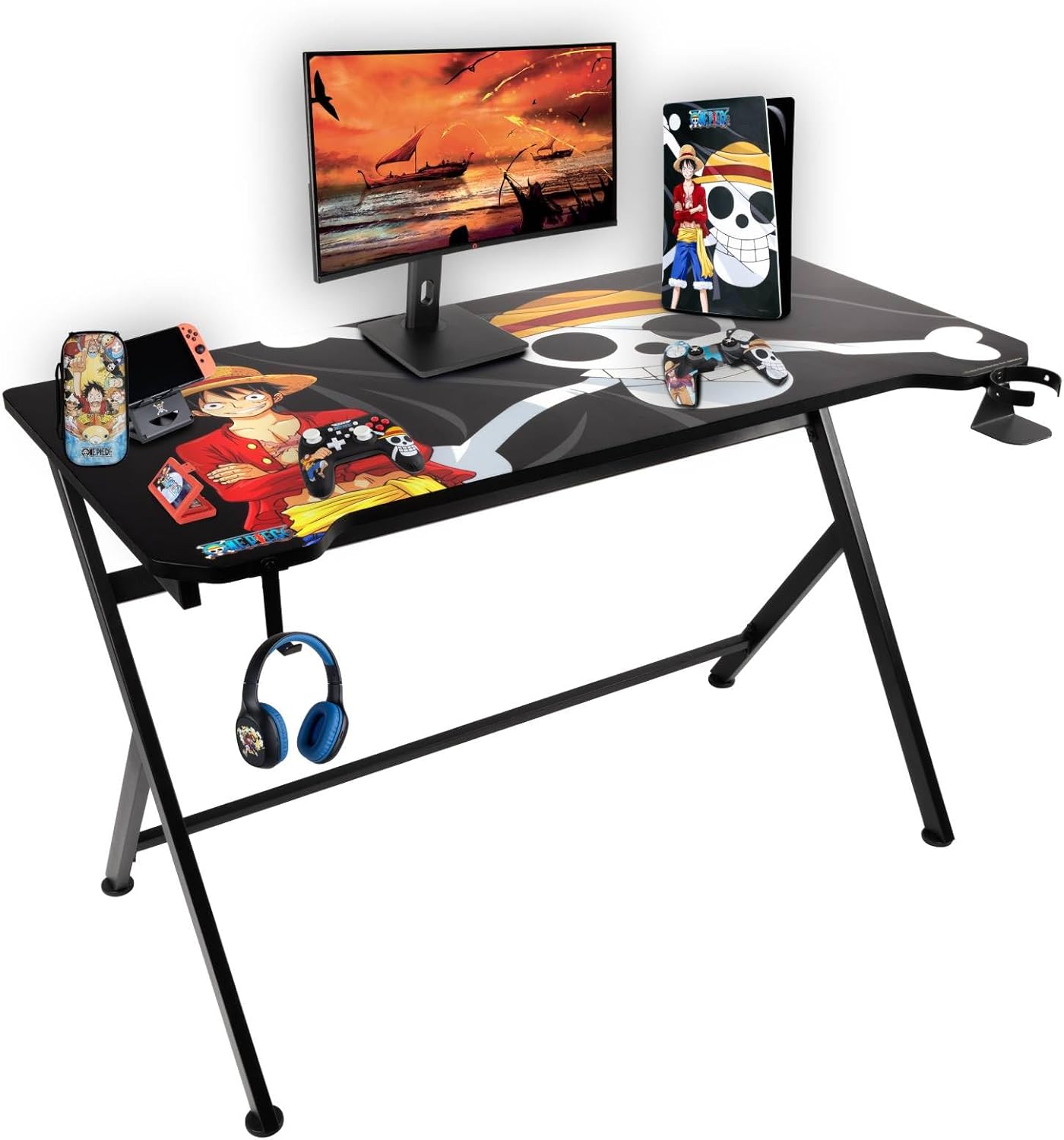 Konix One Piece - Scrivania Gaming 120x60,5x18cm - immagine 1