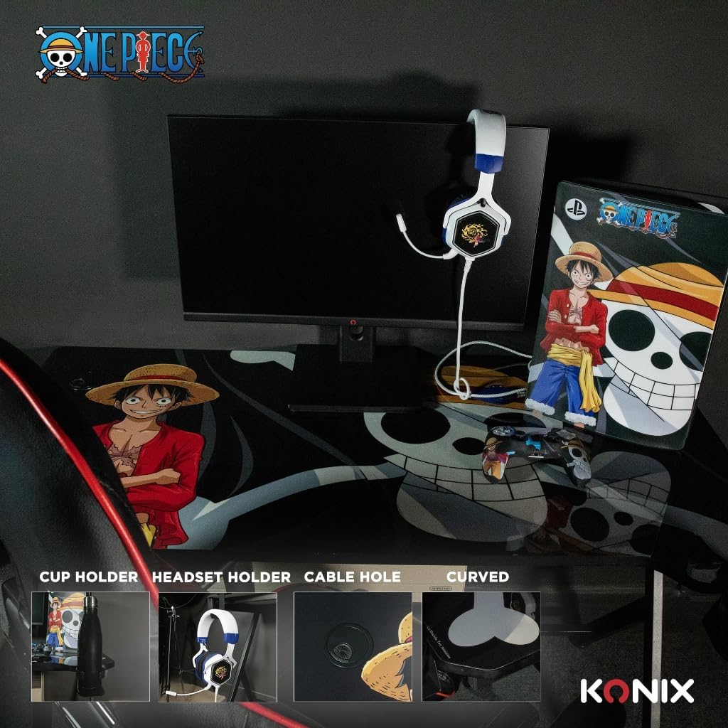 Konix One Piece - Scrivania Gaming 120x60,5x18cm - immagine 9