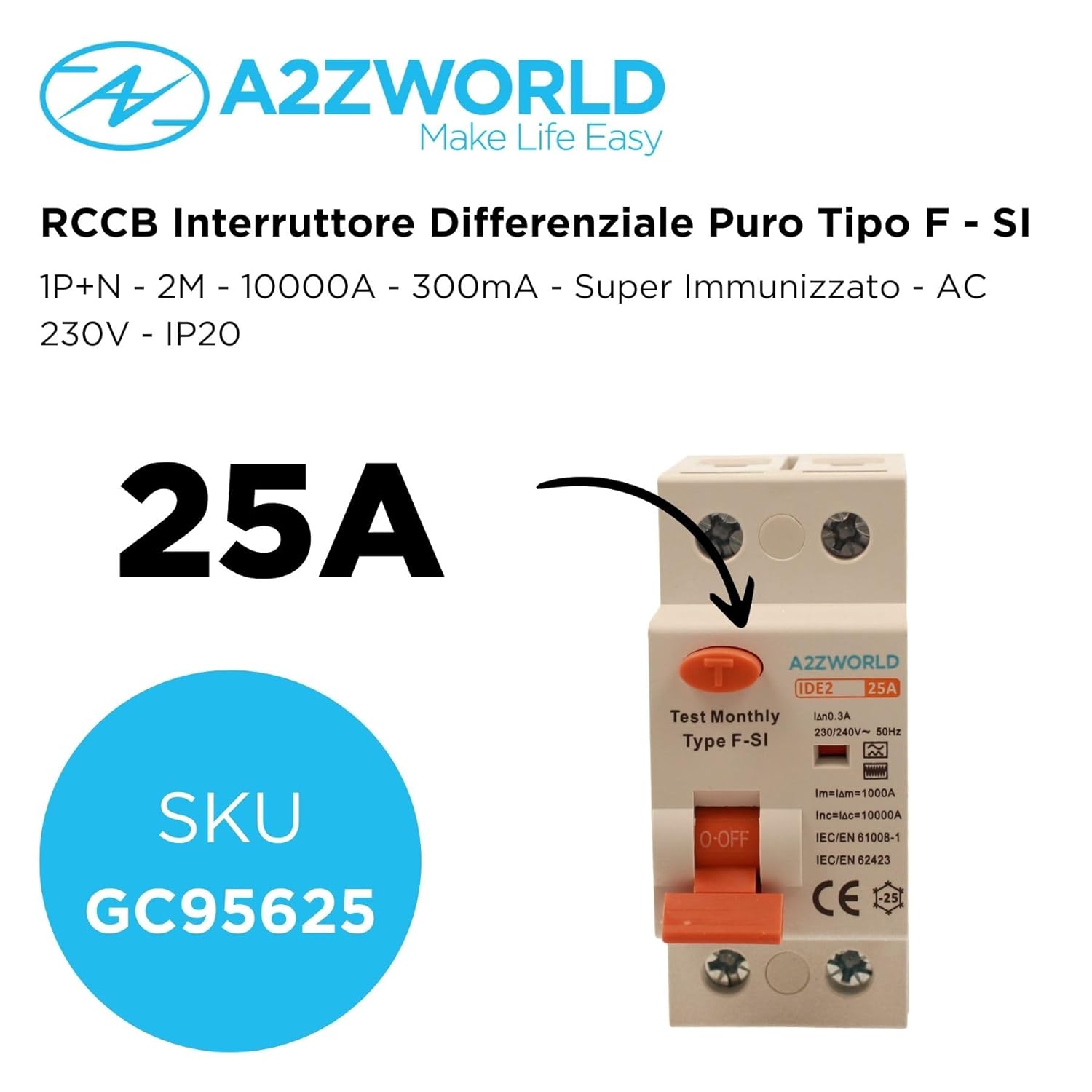 Interruttore Differenziale Tipo F-SI Super Immunizzato 25A - immagine 2