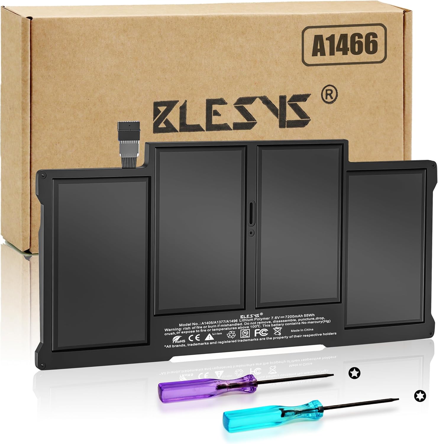 Blesys A1496 Batteria A1466 per MacBook Air 13 pollici - immagine 1