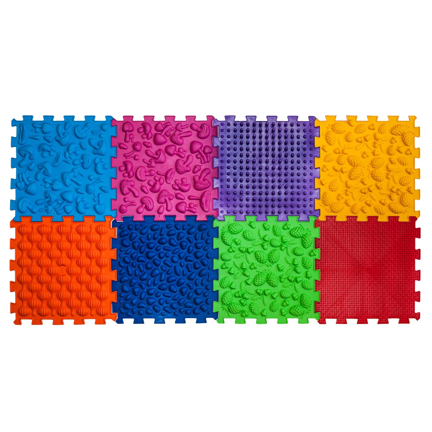 Tappetini Ortopedici Sensoriali "Puzzle Mix" 8 pezzi