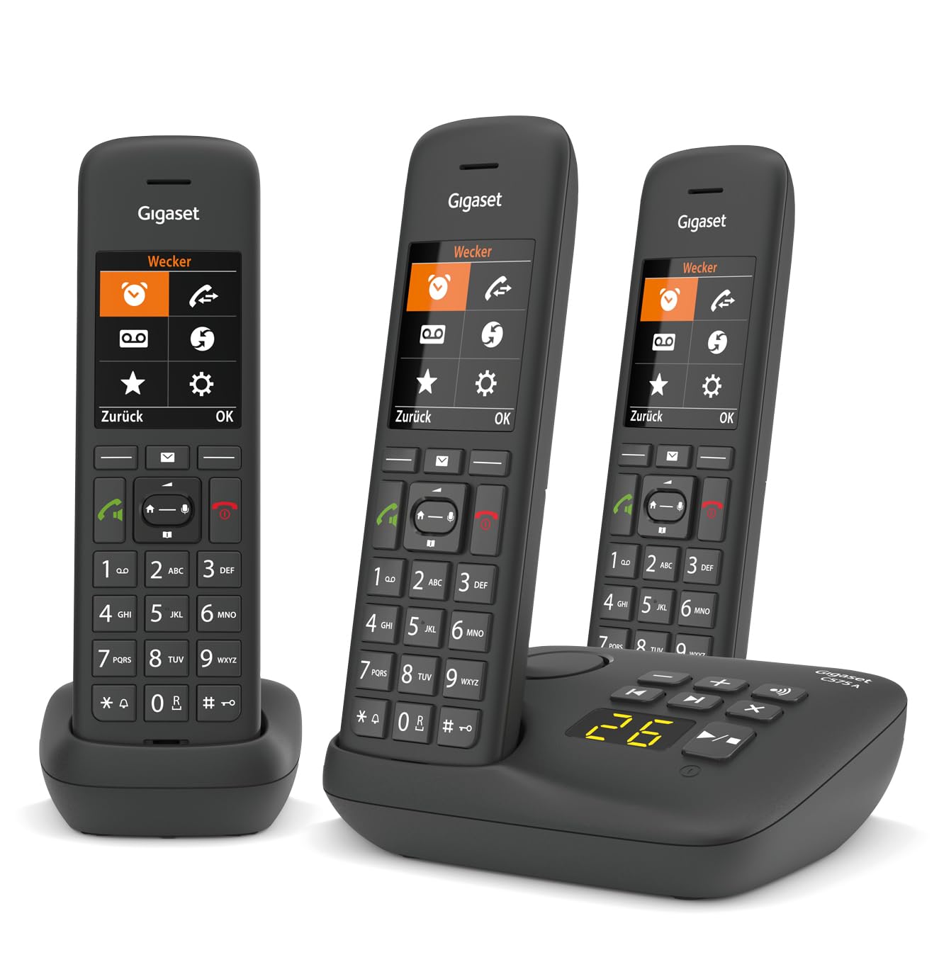 Gigaset C575A Trio - Cordless con Segreteria Telefonica