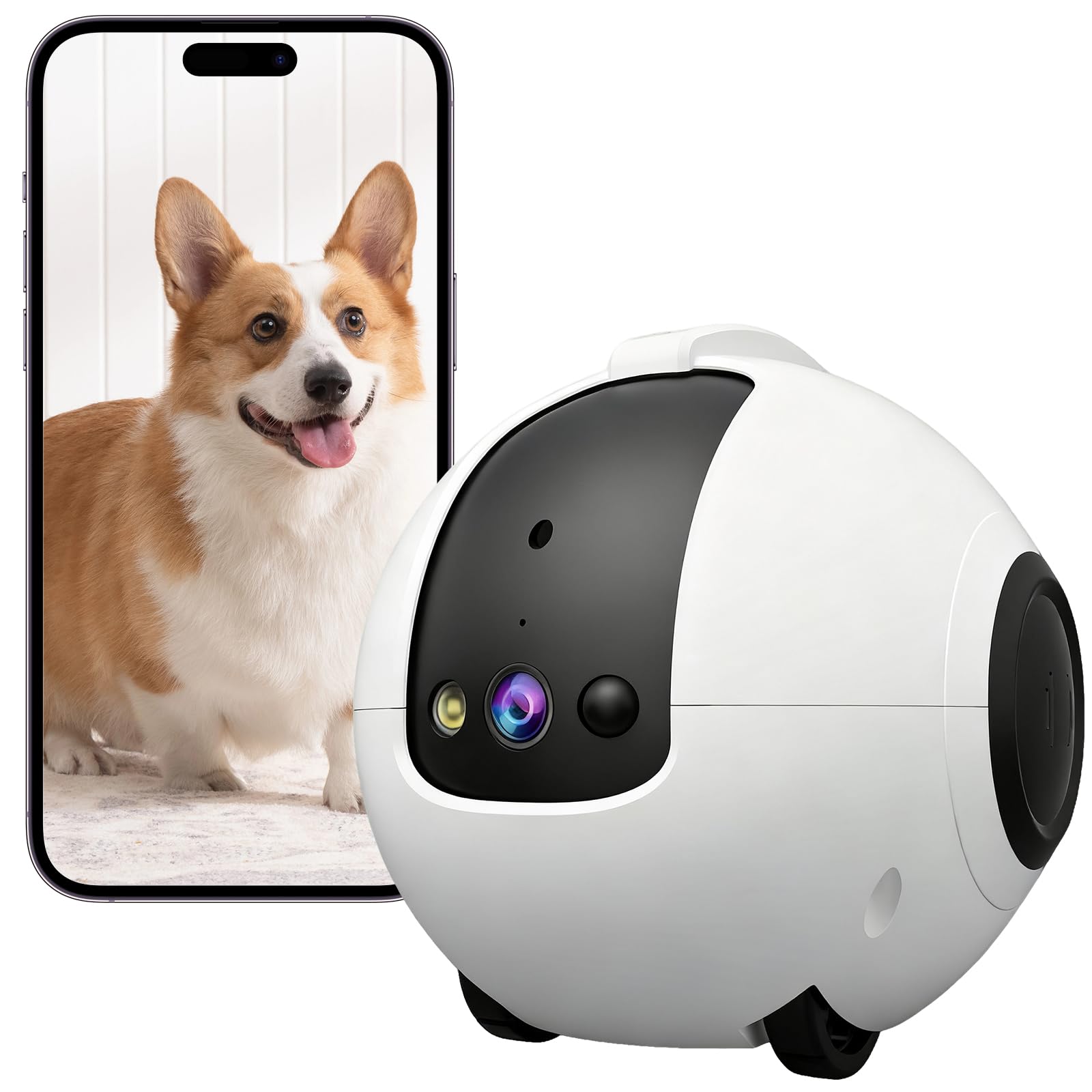 Blinky Robot - Telecamera Robot per Animali 2.5K 360°