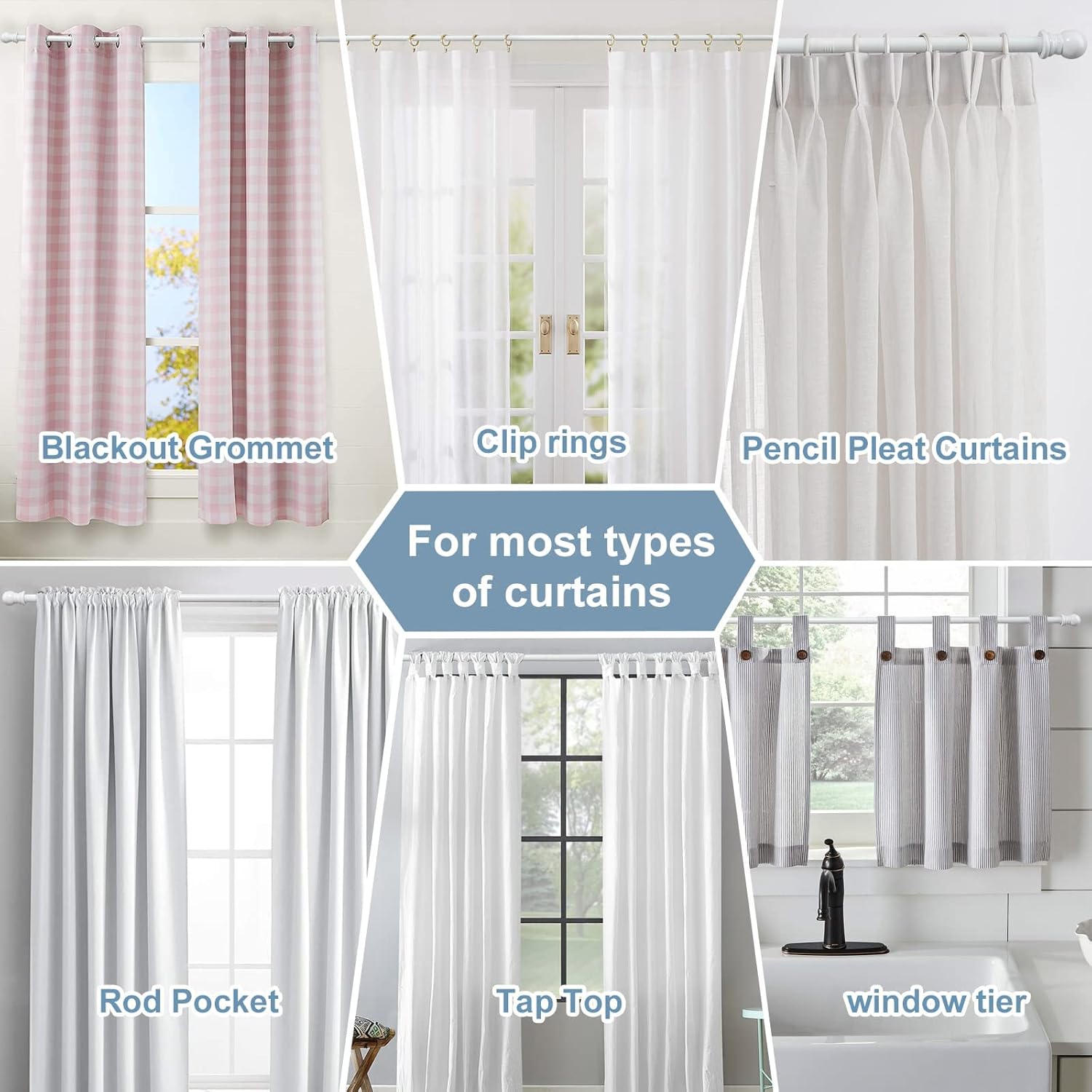 Bastone Tenda Bianco Allungabile 76-365cm - immagine 5