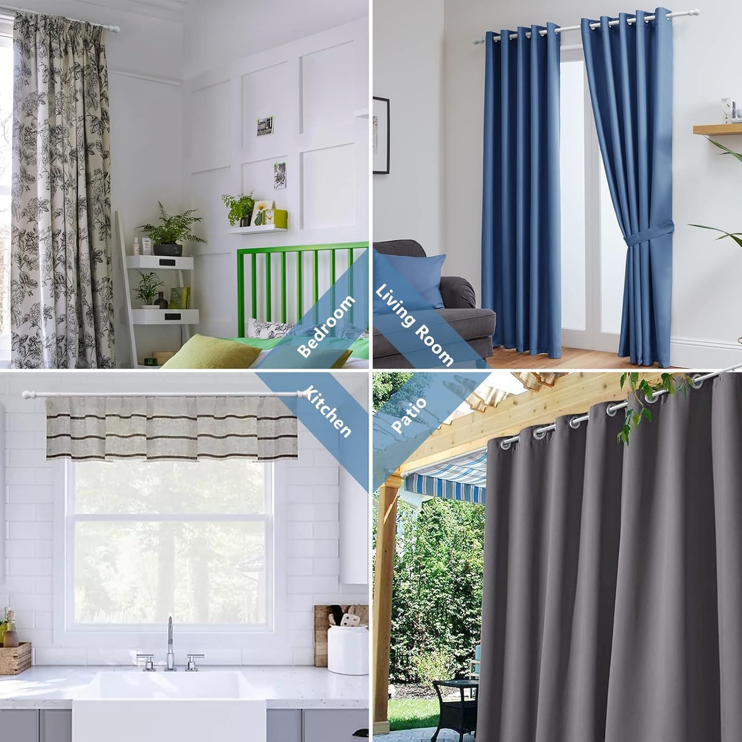 Bastone Tenda Bianco Allungabile 76-365cm - immagine 6